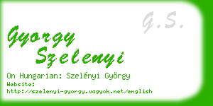 gyorgy szelenyi business card