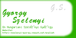 gyorgy szelenyi business card